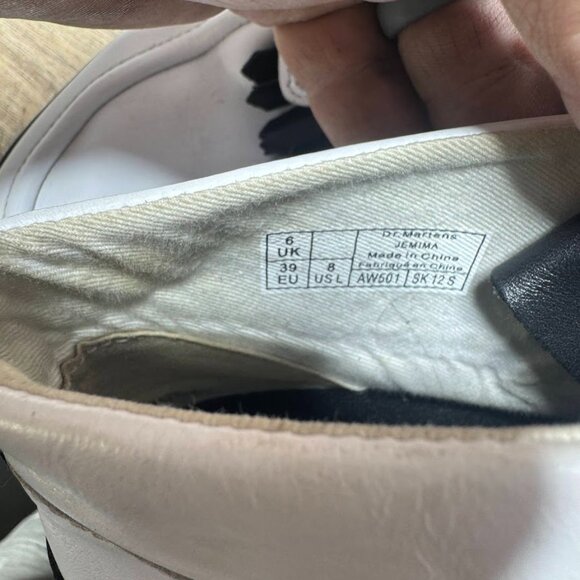 Dr. Martens Jemima Aunt Sally White/Black Leather Chukka Boot Women's Size 8 - Picture 5 of 7